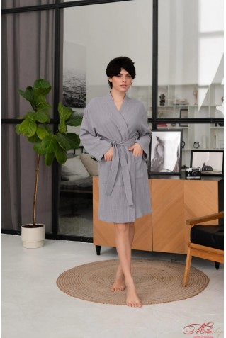 Женский халат из фактурного муслина COSY M60W